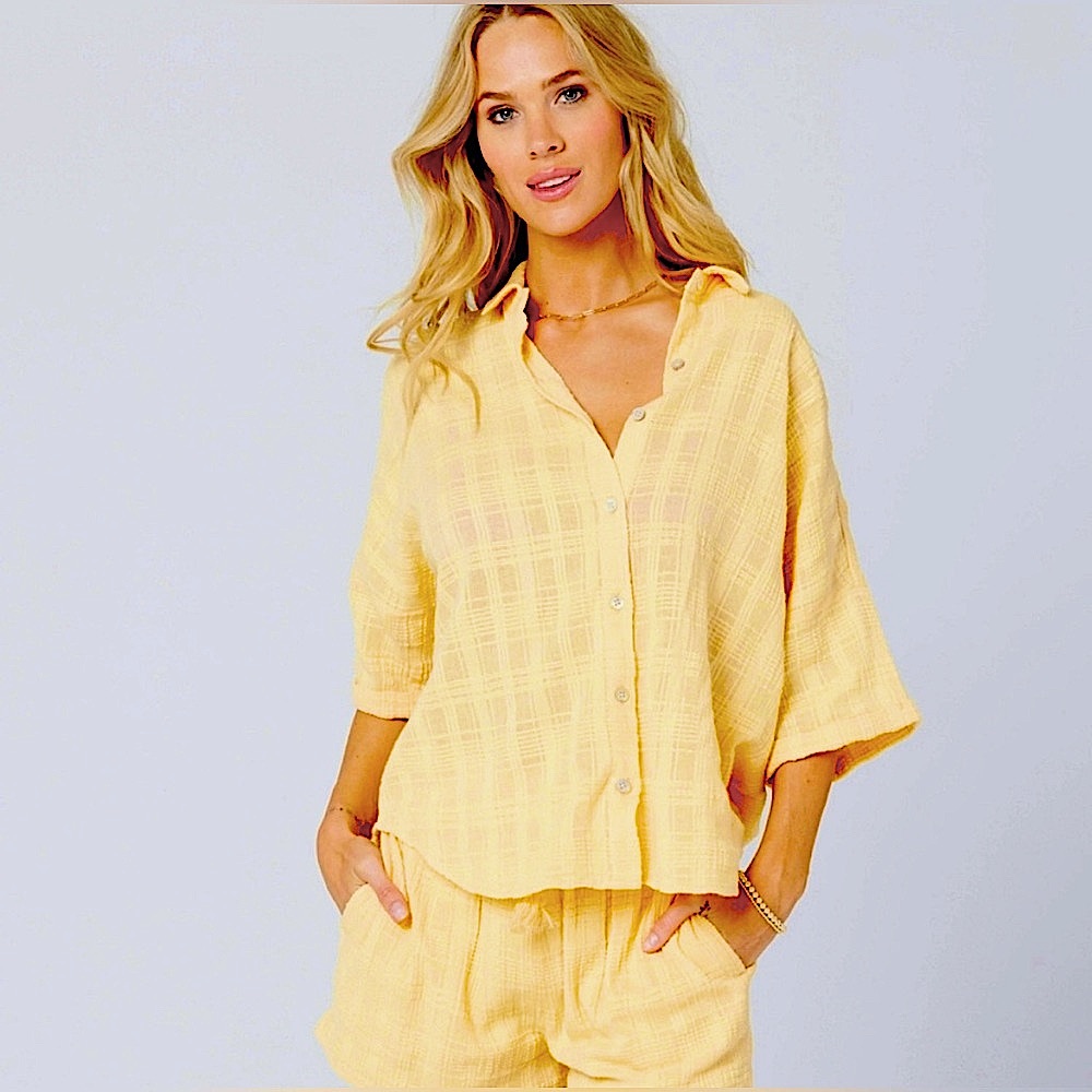 L*Space Gene Coordinating Short Set Yellow Golden Hour Size Small NWT Sold Out